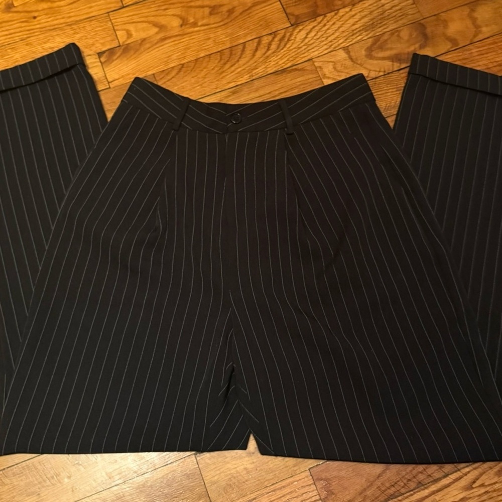 Forever 21 Black Pinstripe Trousers